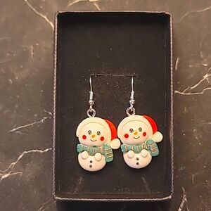 Cute Winter Snowman Earrings
